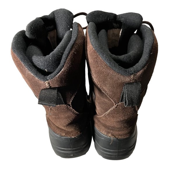 Quest Winter Boot Boy's Black Brown Sz 5 3M Thinsulate Lace Up Pac Leather Upper - Picture 4 of 8